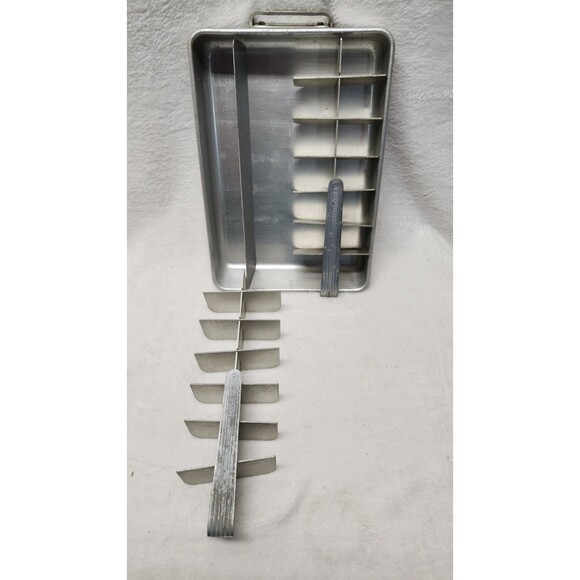 Vintage 1950s Frigidaire Quickube Aluminum Double Ice Cube Tray Quick Release - Picture 3 of 8
